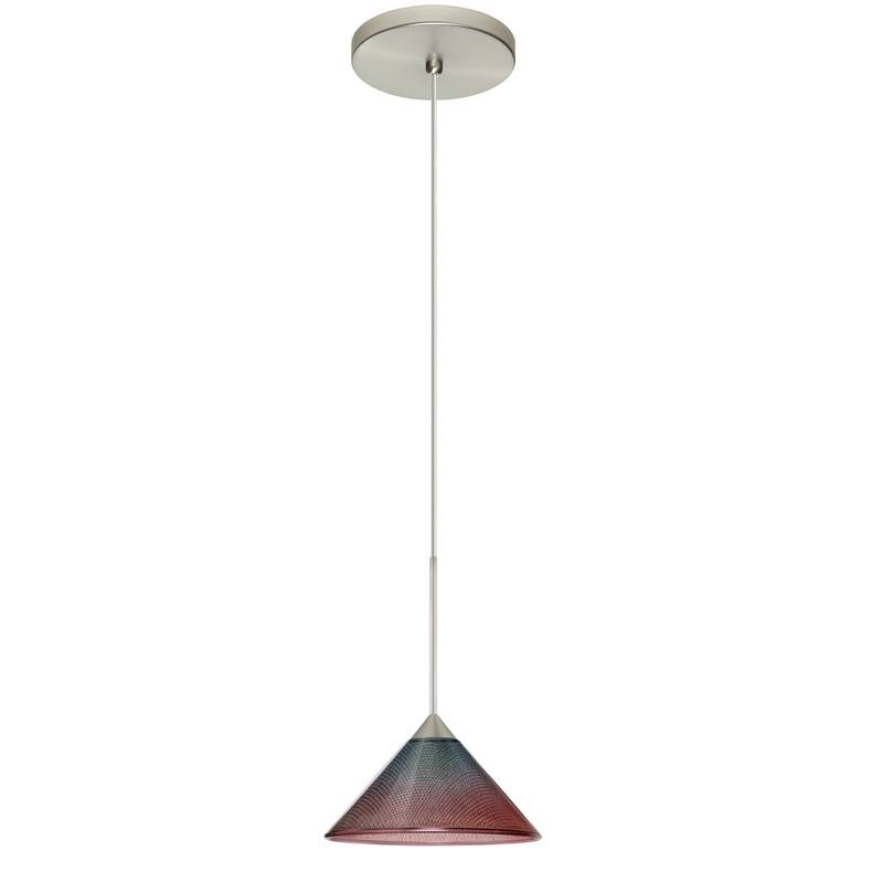Besa 1XT-117691-SN Kona One Light Pendant Satin Nickel