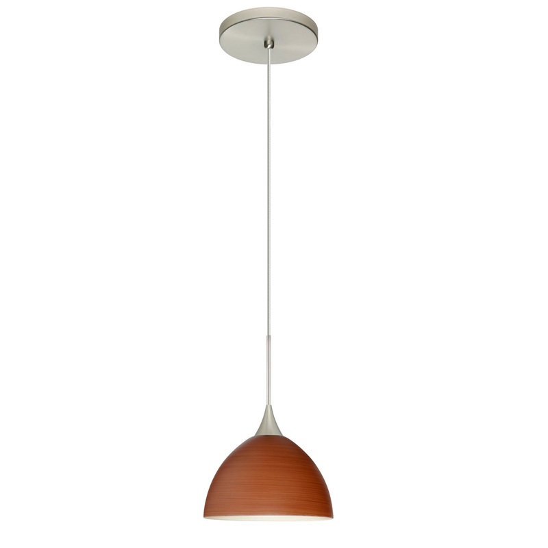 Besa 1XT-4679CH-LED-SN Brella One Light Pendant Satin Nickel
