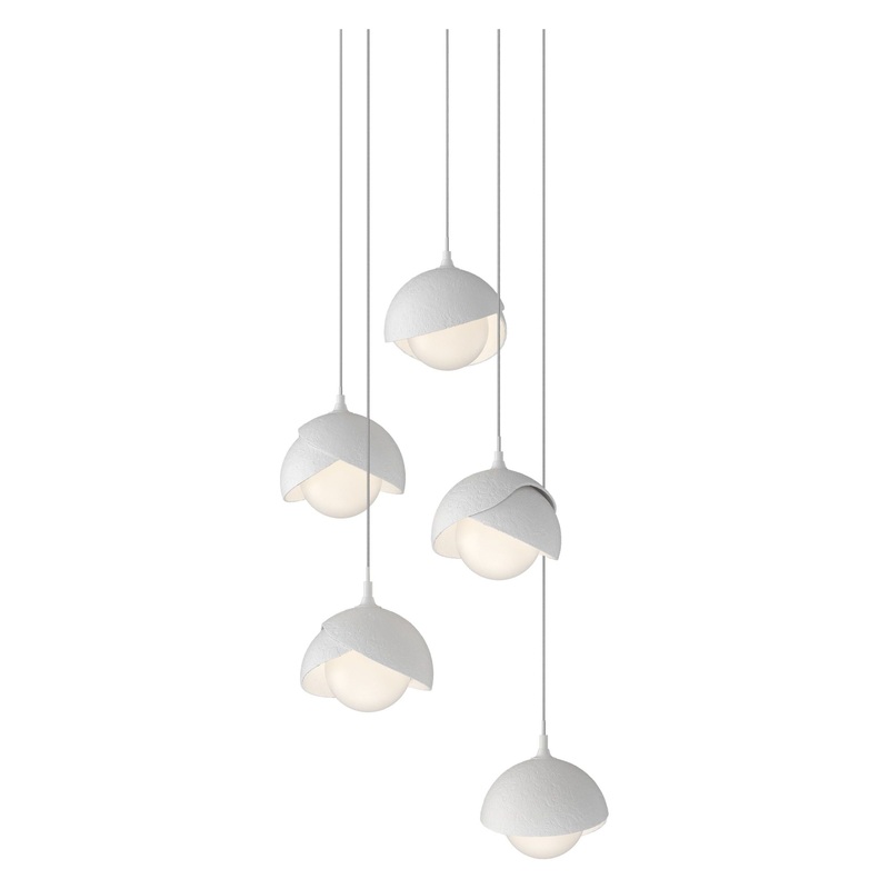 Brooklyn 5-Light Double Shade Pendant White White
