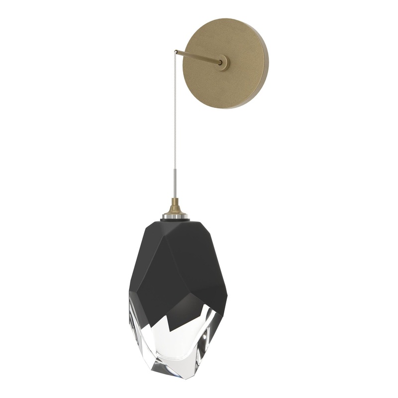 Chrysalis Large Low Voltage Sconce Soft Gold Black Crystal (BP)