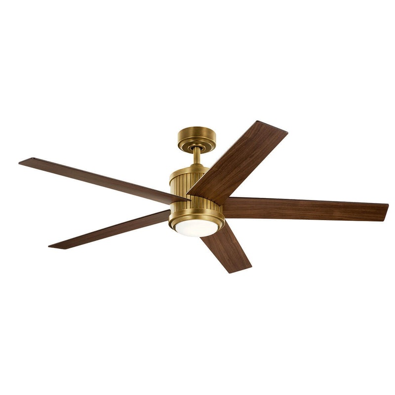 Kichler 300044NBR 56″ Ceiling Fan, Natural Brass