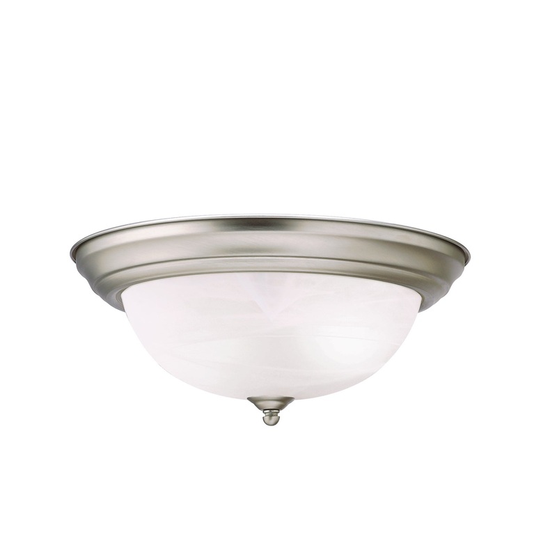 Kichler 8109NI Two Light Flush Mount, Brushed Nickel