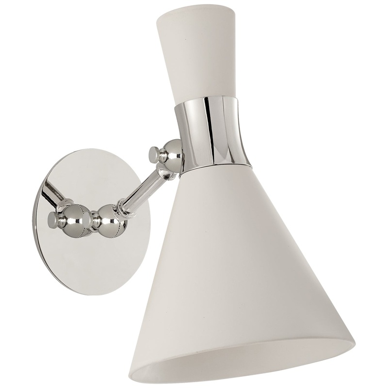 One Light Wall Sconce from the Liam Collection in Polished Nickel Finish by Visual Comfort Signature