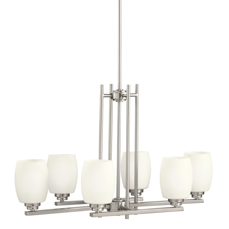 Six Light Chandelier from the Eileen Collection in Brushed Nickel Finish by Kichler