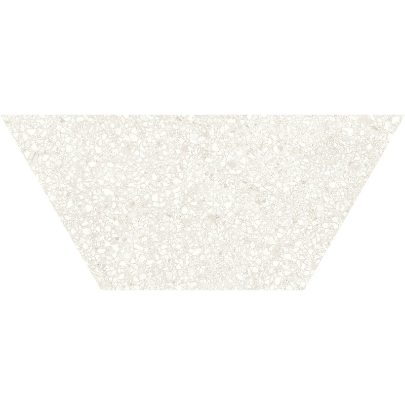 10″ x 24″ Station Ivory Porcelain Half Hexagon Tile 64-001
