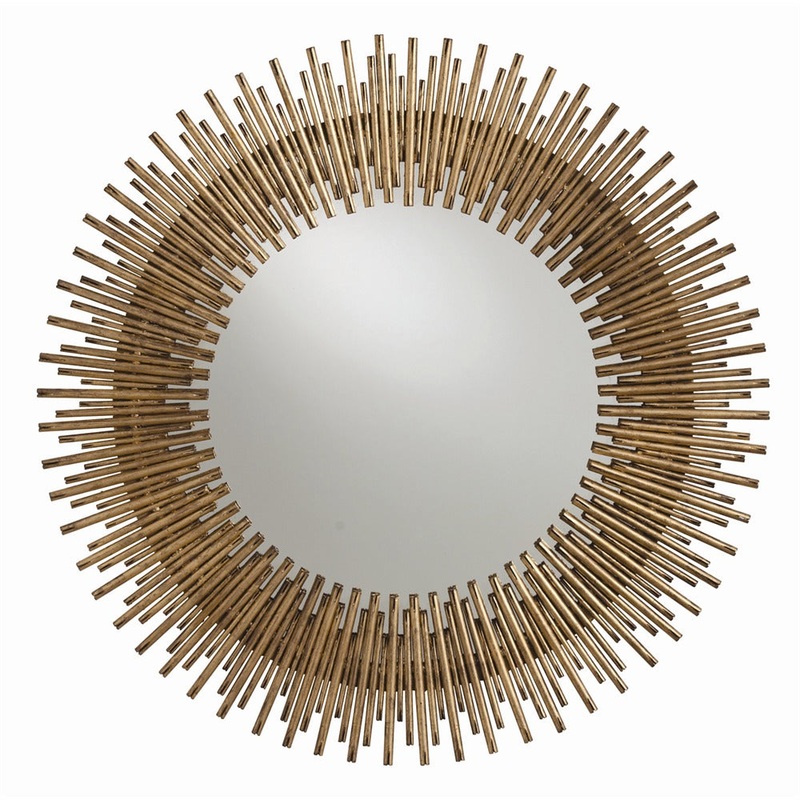 Arteriors 2134 Prescott Mirror Antiqued Gold Leaf