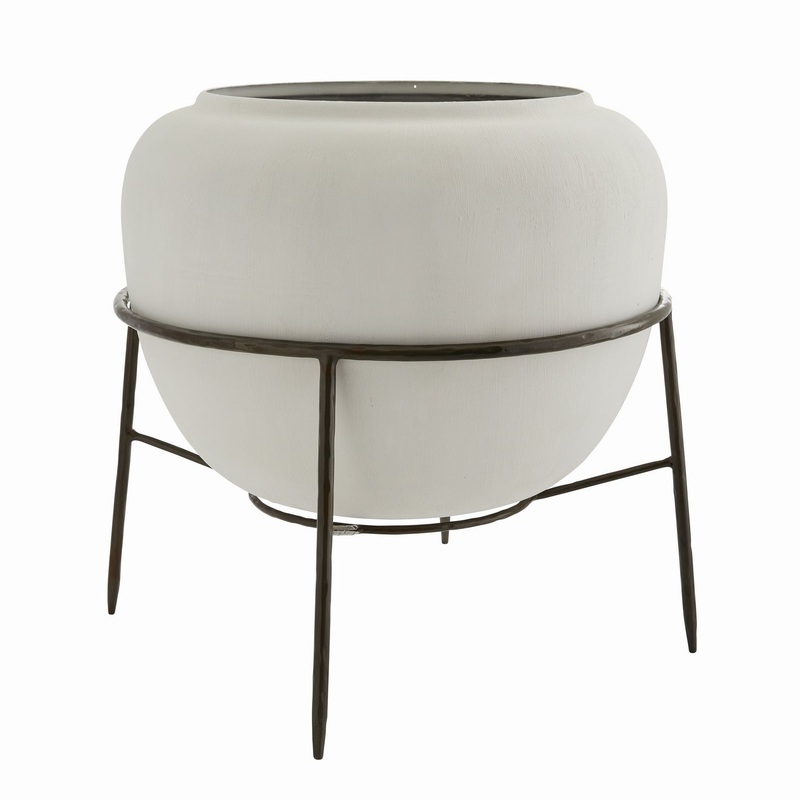 Arteriors 4644 Marcello Floor Urn Matte White