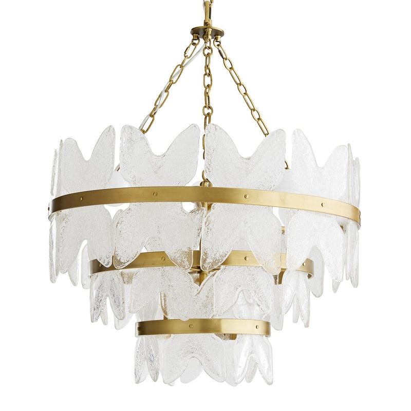 Arteriors 89101 Millie Seven Light Chandelier Antique Brass