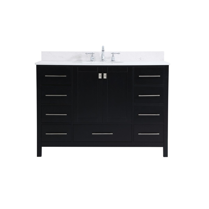 Elegant Lighting VF18848BK-BS Irene Bathroom Vanity Set Black
