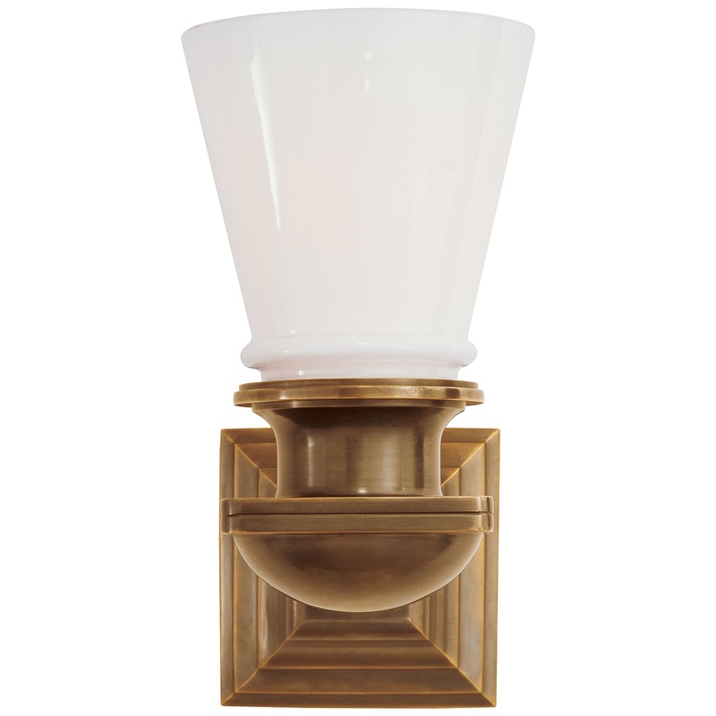 One Light Wall Sconce from the Ny Subway Collection in Hand-Rubbed Antique Brass Finish by Visual Comfort Signature