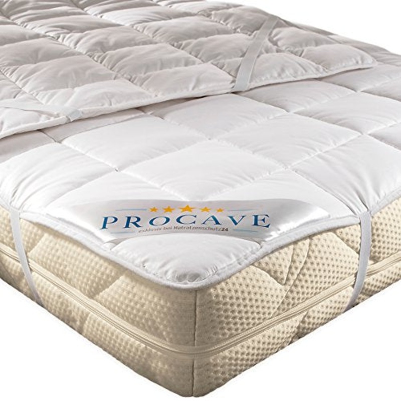 PROCAVE Proteggi Materasso Traspirante, Copri Materasso Realizzato in Cotone 100%, coprimaterasso con 4 gomme angolari 160×200 cm