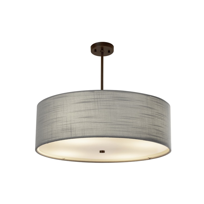 Six Light Pendant from the Classic Collection in Dark Bronze Finish by Justice Designs