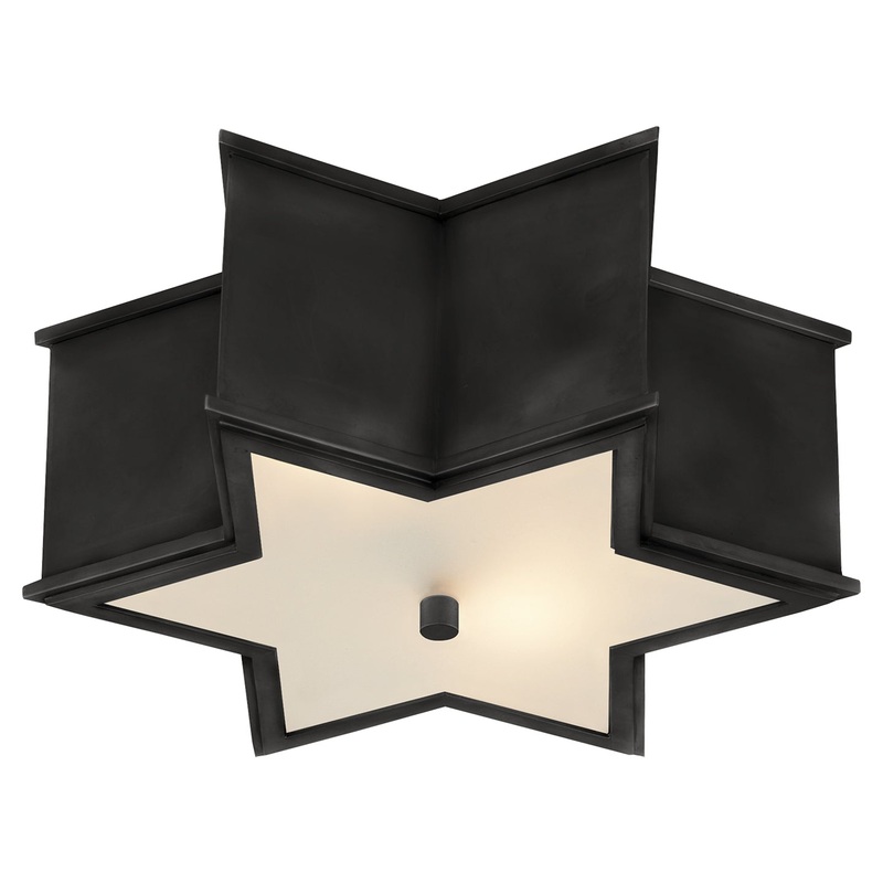 Two Light Flush Mount from the Sophia Collection in Gun Metal Finish by Visual Comfort Signature