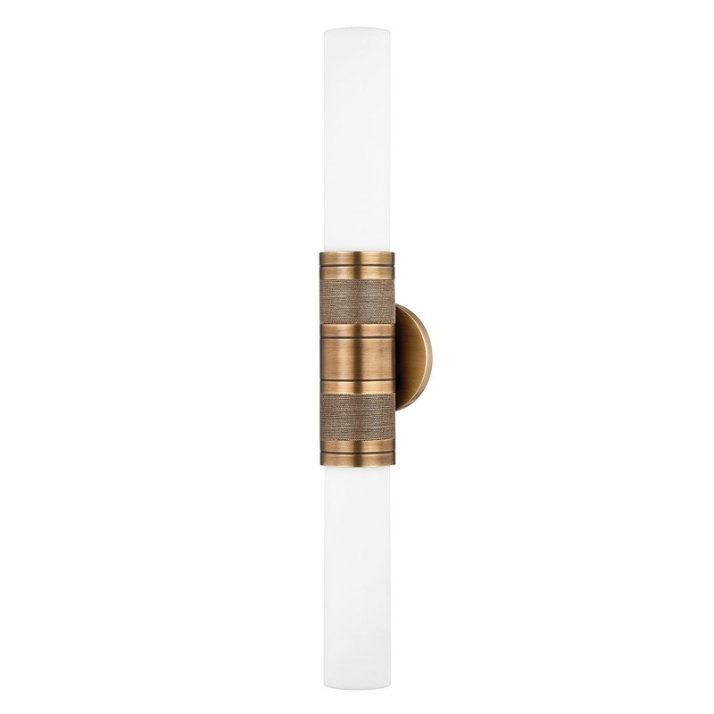 Two Light Wall Sconce from the Liam Collection in Patina Brass Finish by Troy Lighting