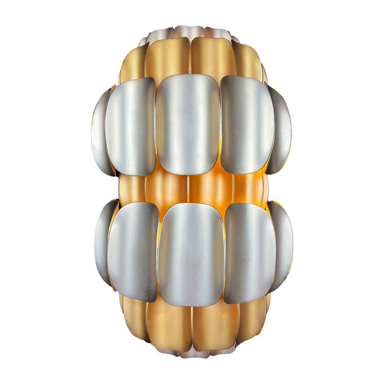 Two Light Wall Sconce from the Swoon Collection in Antique Gold/Gold Dust Finish by Varaluz