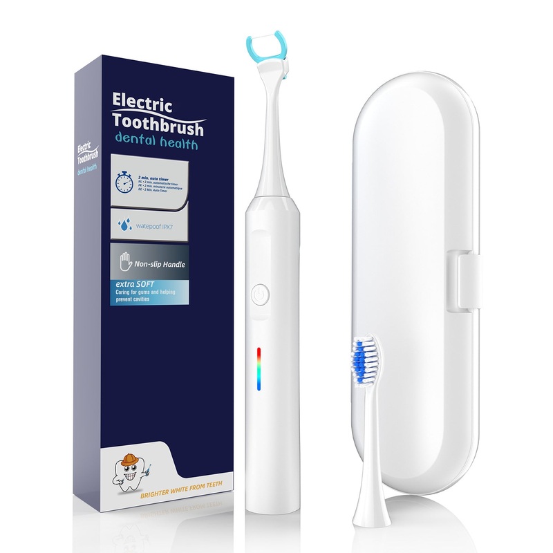 2-in-1 Sonic Electric Toothbrush & Power Flosser Kit – 3 Modes, 31000VPM, IPX7 Waterproof, with Travel Case(white)