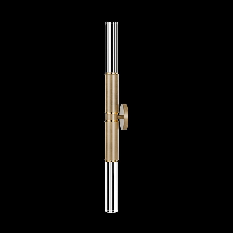 Antonia 34″H Sconce Gold Leaf/Brass/No Skin