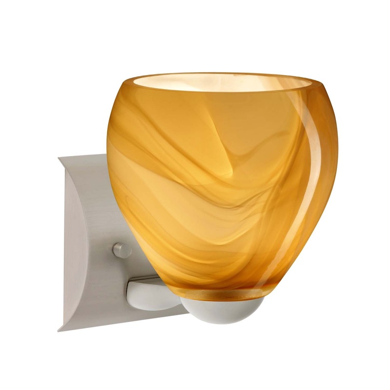 Besa 1WZ-4122HN-SN Bolla One Light Wall Sconce Satin Nickel