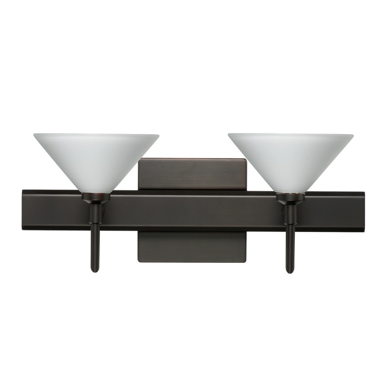 Besa 2SW-117607-BR-SQ Kona Two Light Wall Sconce Bronze