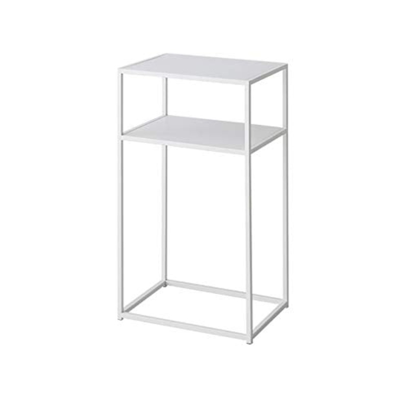 Consolle, Comodino Camera da Letto Dell’hotel, Comodino in Metallo A Doppio Strato, Moderno Tavolo Multifunzione, Beige/Bianco/Nero, Altezza 70 Cm(Color:Bianca,Size:40 * 30 * 70CM)