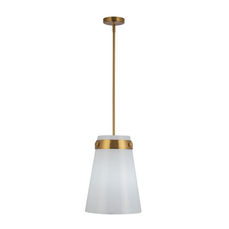 Dahlia Cone Pendant – Brushed Brass