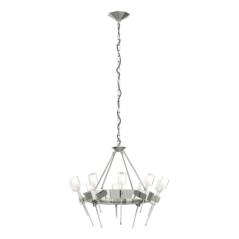 Echo 10-Light Circular Chandelier Sterling