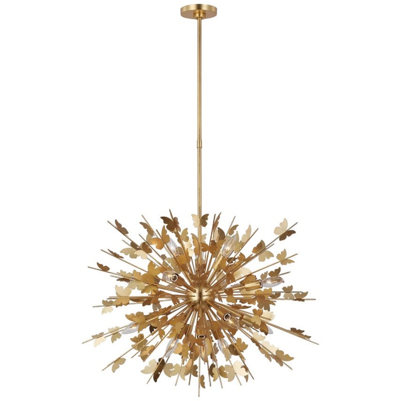 LED Chandelier from the Farfalle Collection in Gild Finish by Visual Comfort Signature