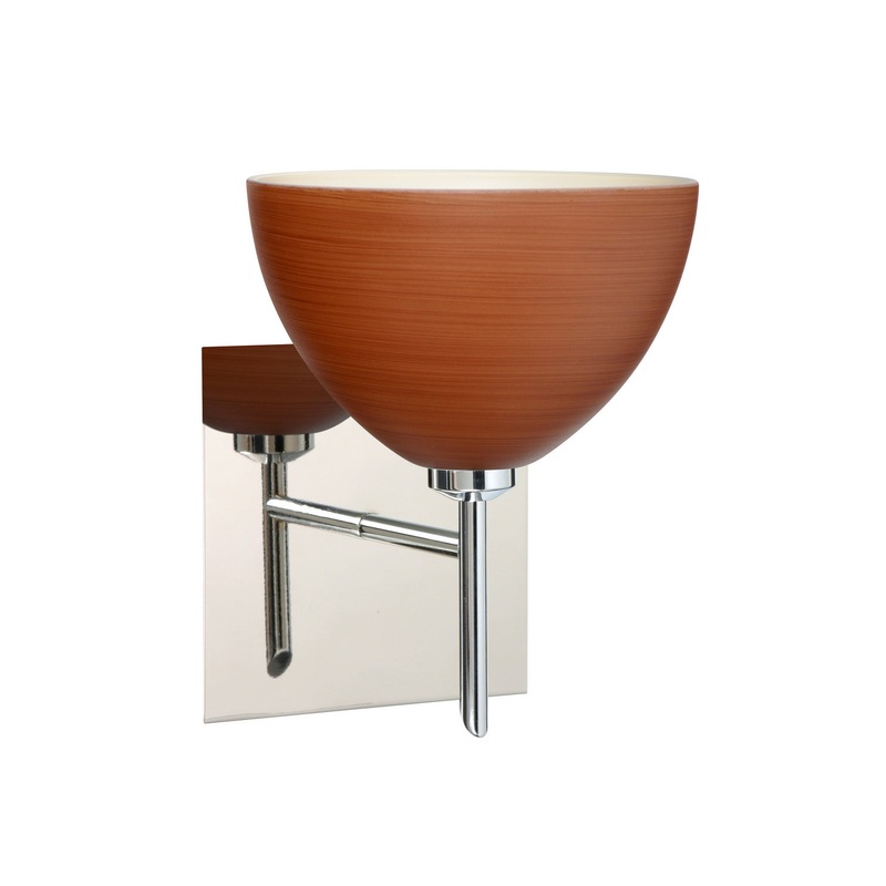 One Light Wall Sconce from the Brella Collection in Chrome Finish by Besa