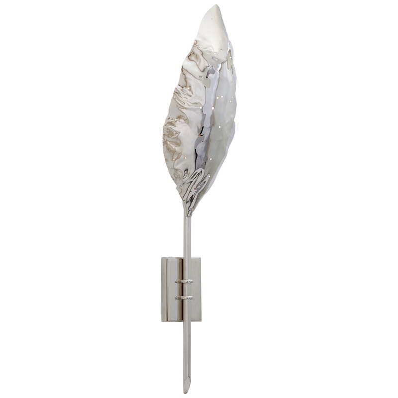 One Light Wall Sconce from the Dumaine Collection in Polished Nickel Finish by Visual Comfort Signature