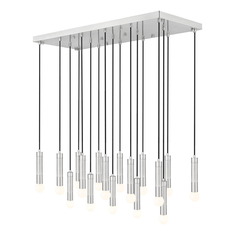 Stari 17-Light Linear Chandelier Brushed Nickel
