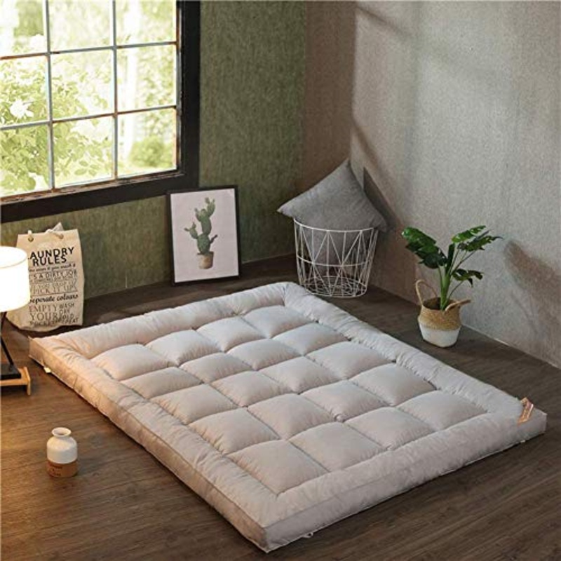Z&HA Spesso Tatami coprimaterasso, Traspirante Giapponese Piano Materasso futon Pad, Pieghevole Tatami Tappetino Trapuntato Morbido Pelo Materasso,C,150x200cm