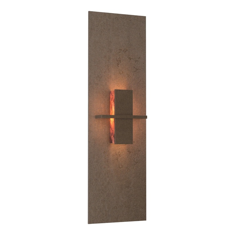 Aperture Vertical Sconce Bronze Topaz Glass (ZB)