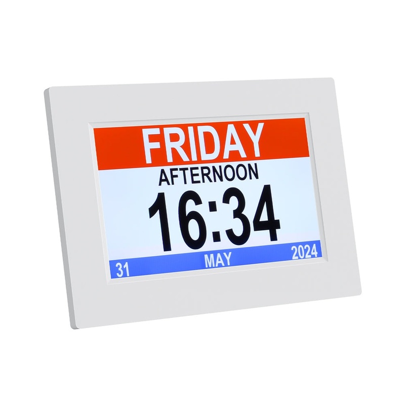 Artiss 8″ Digital Day Clock Calendar Alarm White