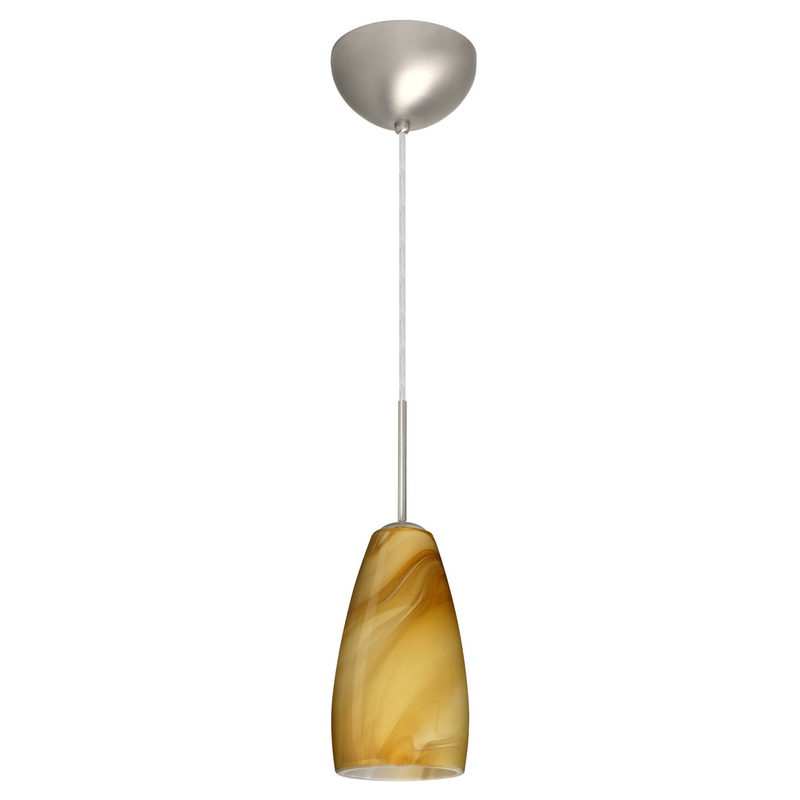 Besa 1BC-1509HN-LED-SN Chrissy One Light Pendant Satin Nickel