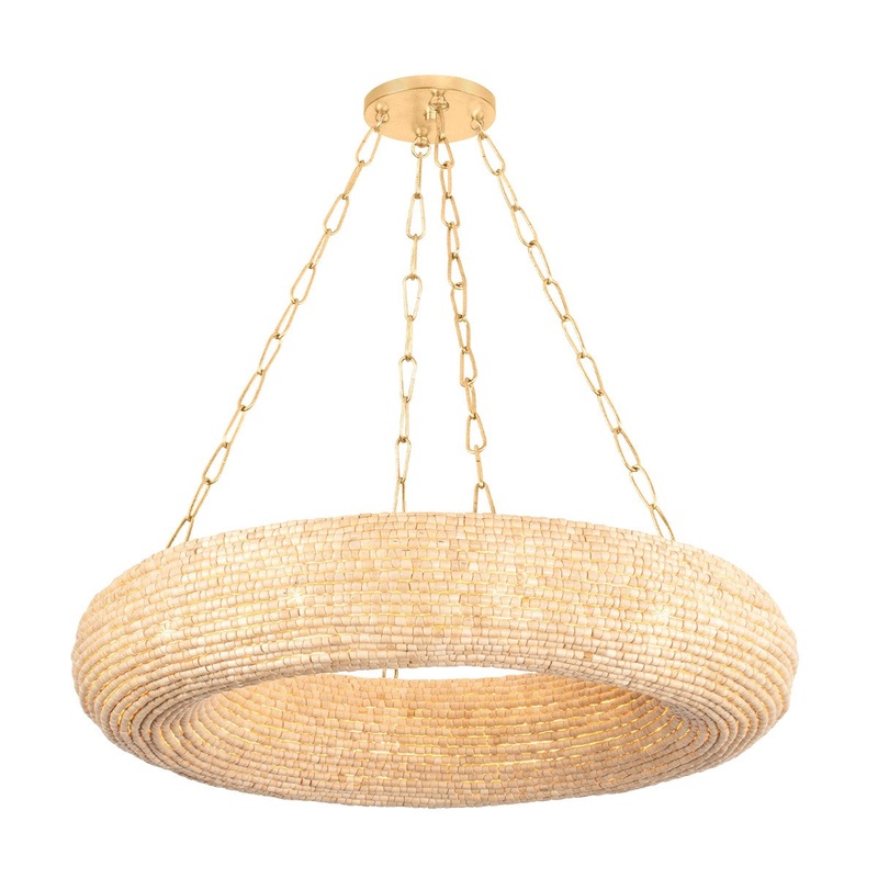 Corbett Lighting 384-36-VGL Lure Ten Light Chandelier Vintage Gold Leaf