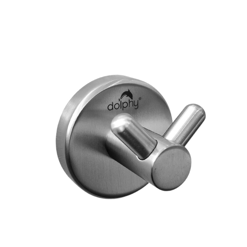 Double Robe Hook –   Concealed Fix Brushed Finish