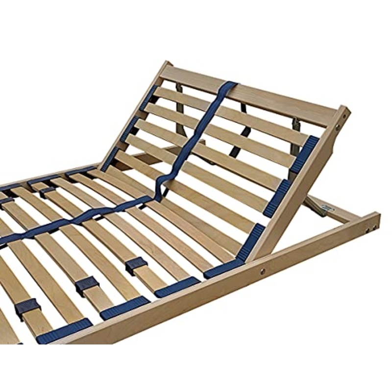 Erst-Holz Telaio massello doghe 120×200 Ammortizzate su Gommini e Zona Testa inclinabile 70.32-12FV