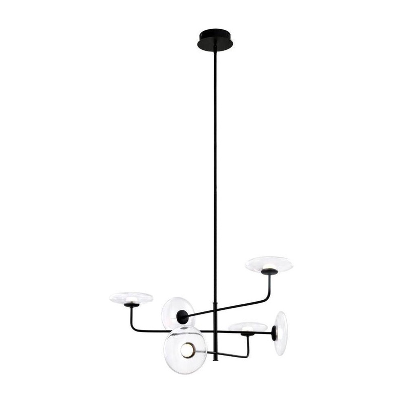 Helix 6-light LED Chandelier Matte Black