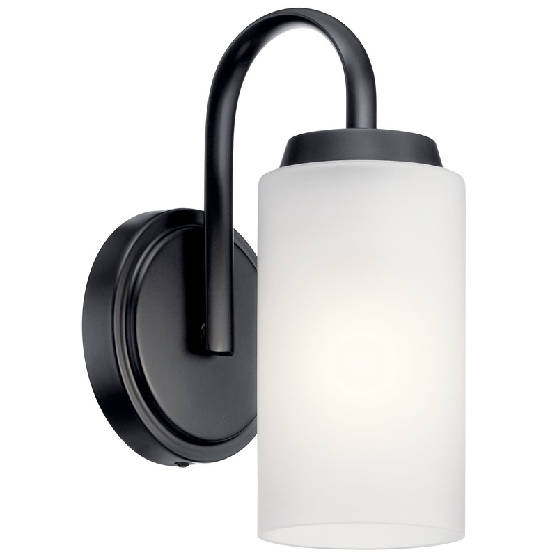 Kichler 55085BK One Light Wall Sconce, Black