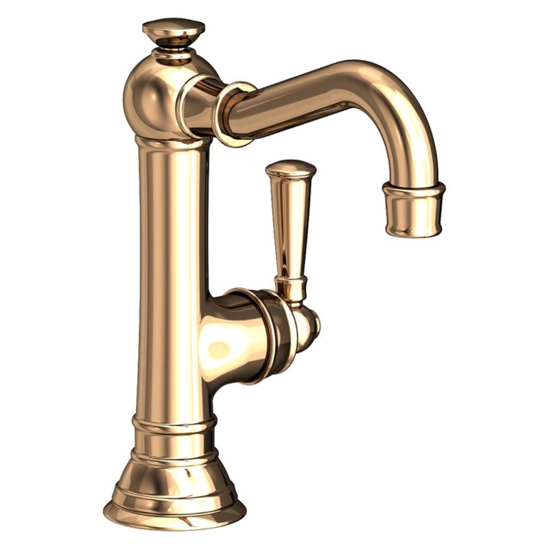 Lavatory Faucet Jacobean 1 Lever ADA French Gold PVD 1.2 Gallons per Minute Brass Spout Height 5-5/8 Inch