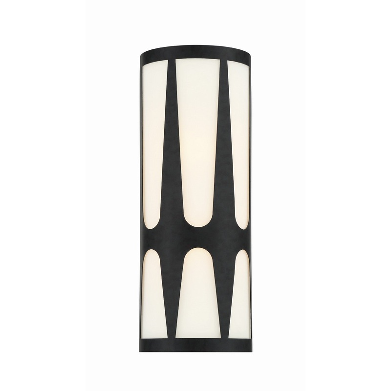 LED Wall Sconce from the Royston Collection in Black Finish by Crystorama