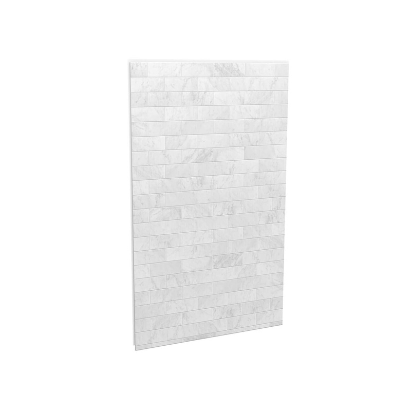 MAAX 103421-307-508 Utile 48 in. Composite Direct-to-Stud Back Wall in Marble Carrara