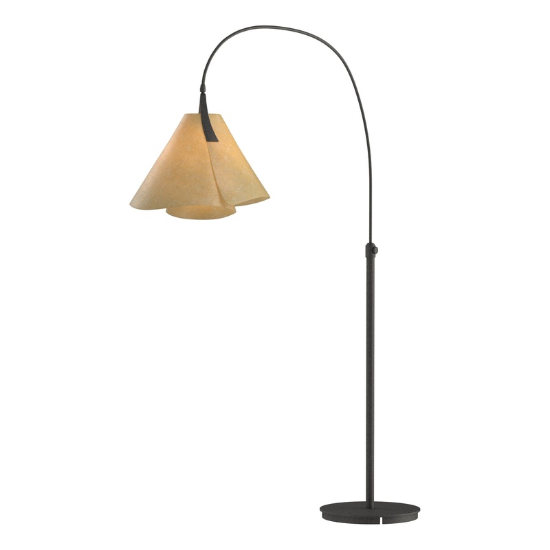 Mobius Arc Floor Lamp Natural Iron Spun Amber (SI)