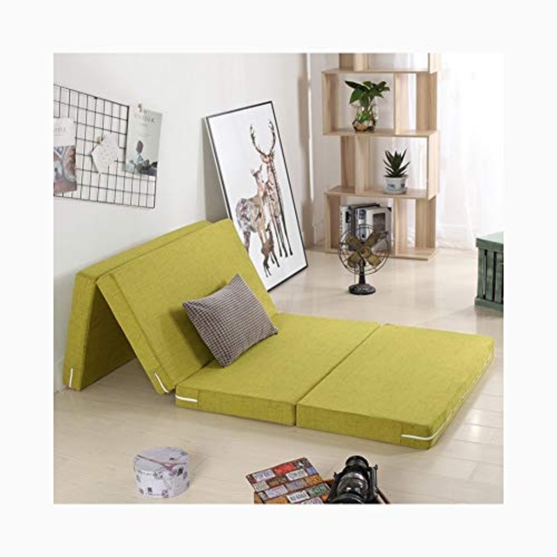 YANGLY 8 Centimetri di Spessore Materasso Pieghevole Multifunzione 4 Fold Materasso for I Giochi di Gioco, Picnic, Yoga, Tatami (Color : Green, Size : 59x79inch)