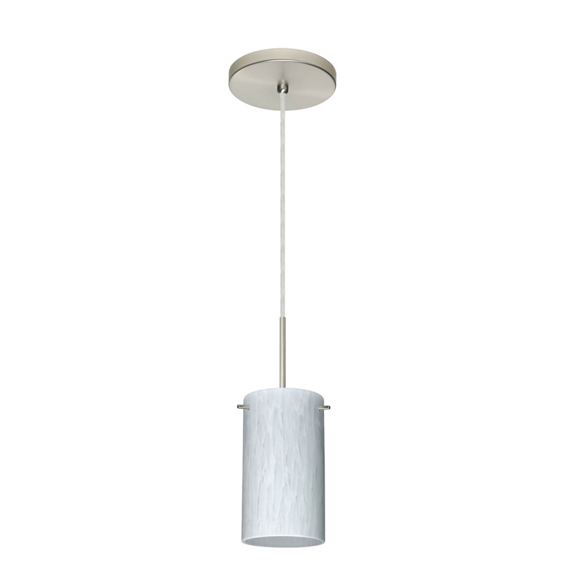 Besa 1BT-440419-SN Stilo One Light Pendant Satin Nickel