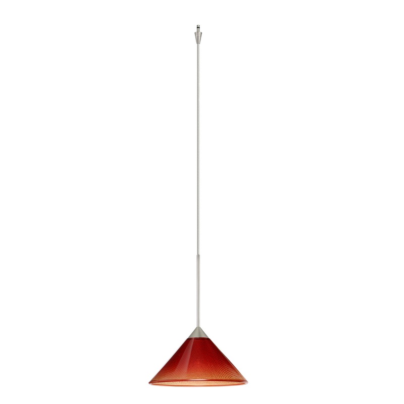 Besa XP-117681-SN Kona One Light Pendant Satin Nickel