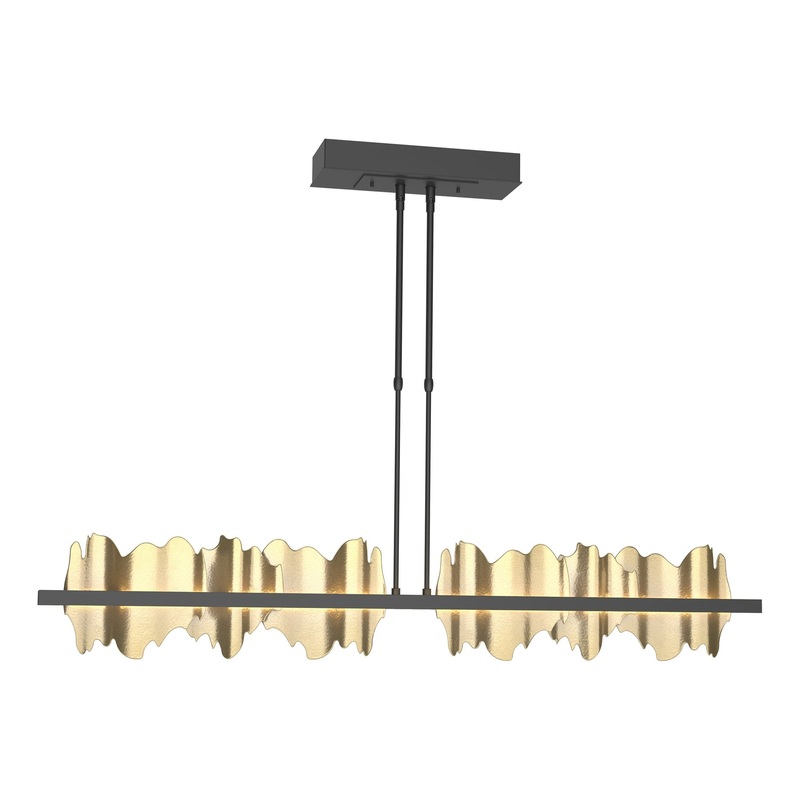 Hildene Large LED Pendant Black Modern Brass