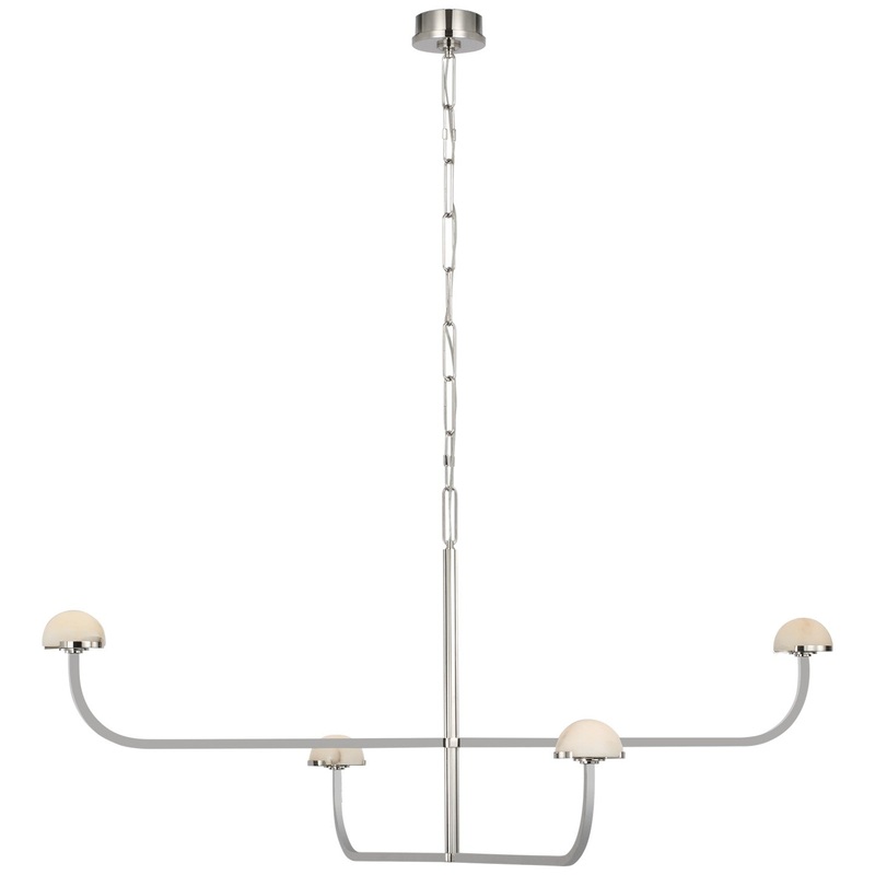 LED Chandelier from the Pedra Collection in Polished Nickel Finish by Visual Comfort Signature