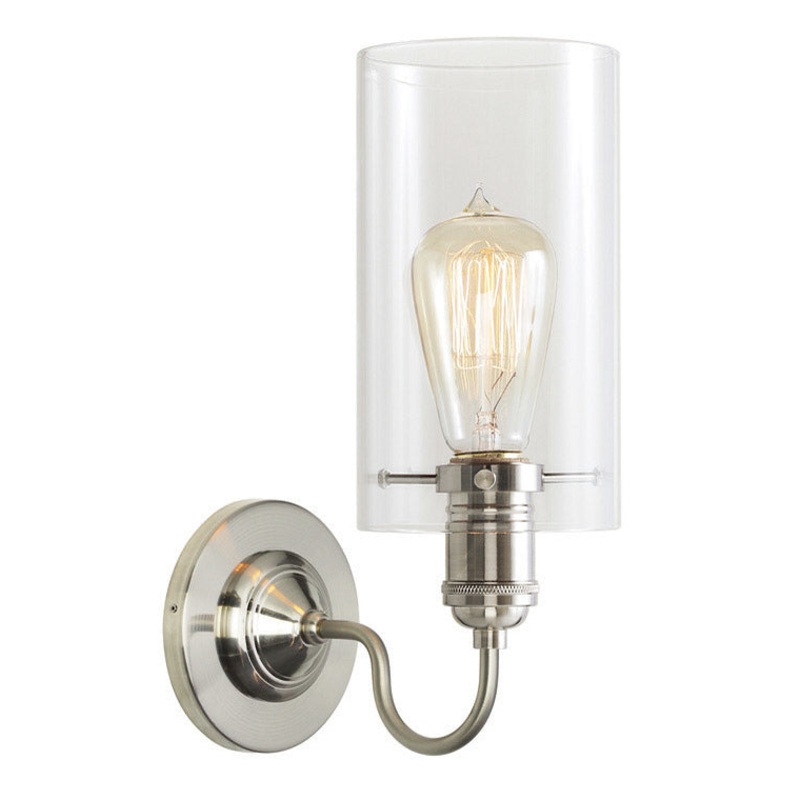 LED Wall Sconce from the Retro Cylinder Collection in Polished Nickel Finish by Stone Lighting