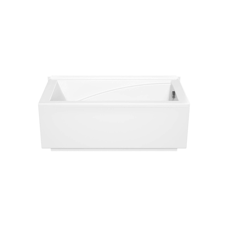 MAAX 410009-000-001-104 ModulR 6032 (With Armrests) Acrylic Wall Mounted Left-Hand Drain Bathtub in White